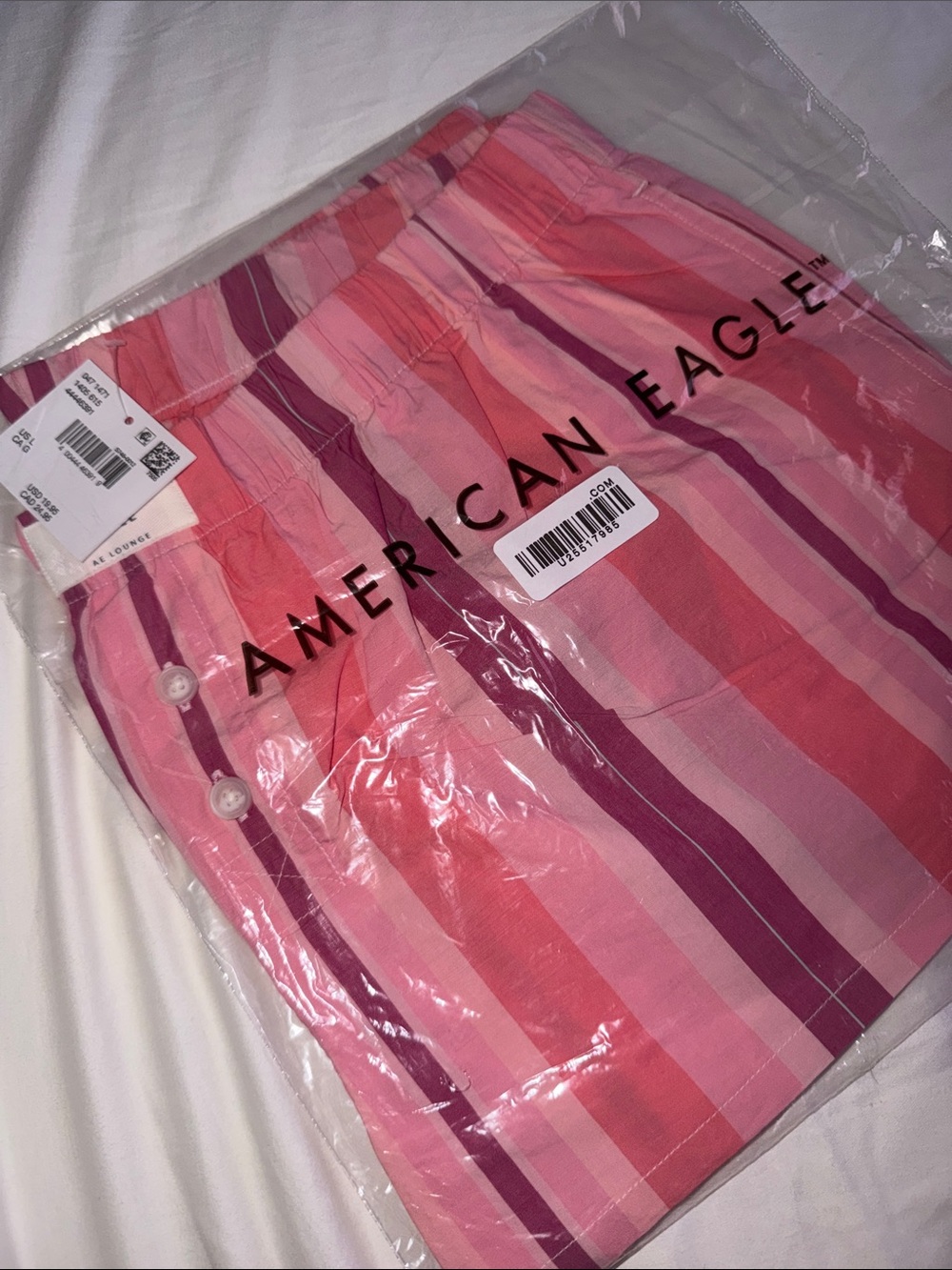 American Eagle Outfitters Pink & Magenta Striped lounge shorts - Picture 1 of 6